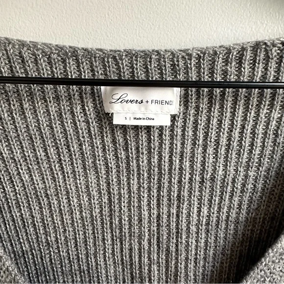 Lovers + Friends Kenora Wool Blend Cardi in Charcoal Small - Picture 3 of 8
